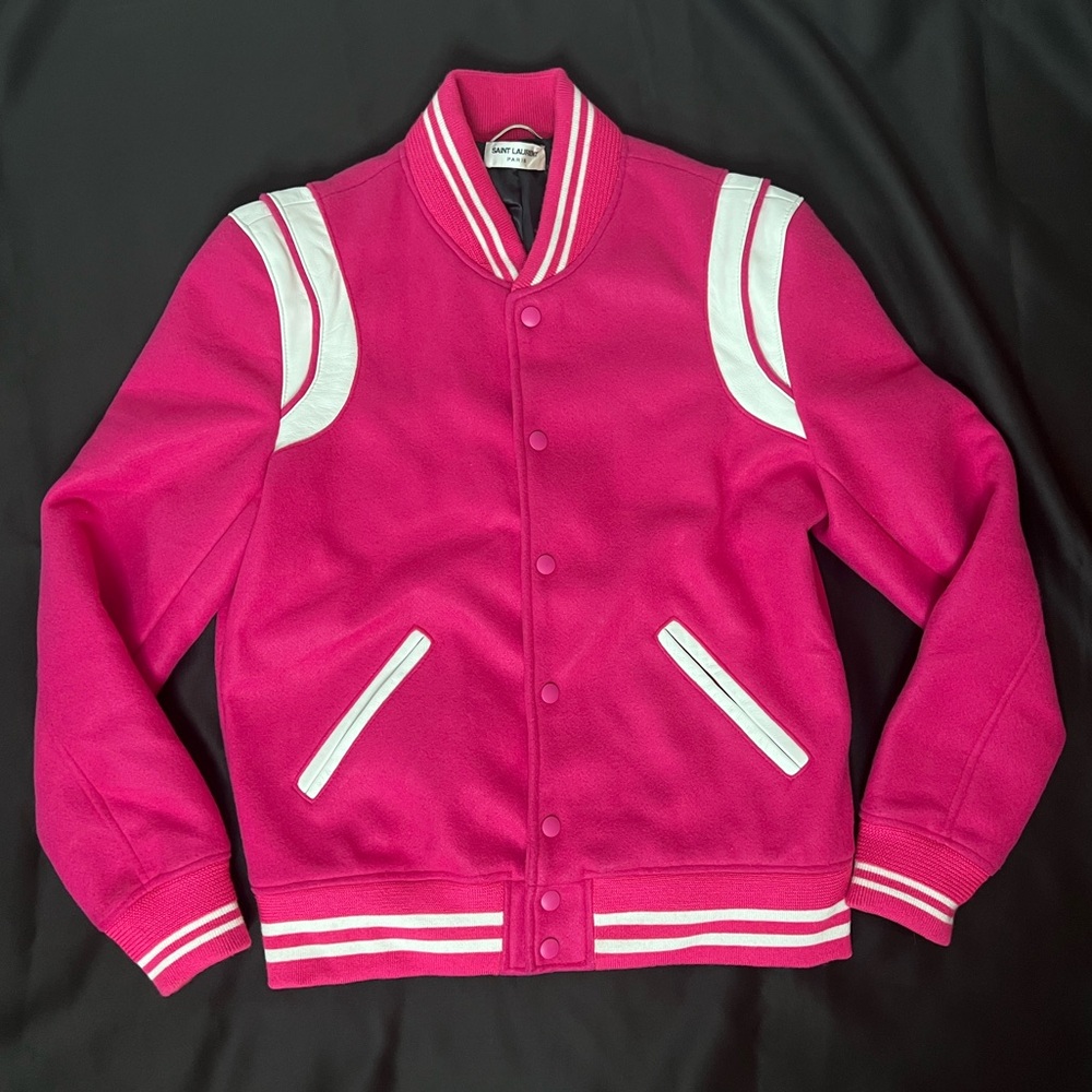 YSL Varsity Jacket Pink M